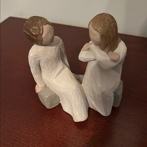 Willow Tree Brown and Cream Sculpture Art